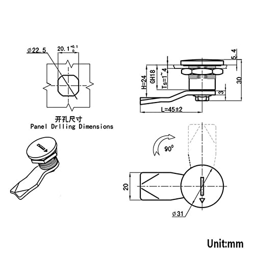 Serrure pour armoire électrique de métro et sous-station - 4