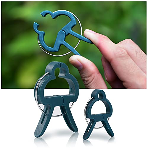 Perszen Plant Support Clips, 80 Pcs Gentle Flower Plant Clamps For Supporting Vine Climbing Plants, Gardening Lever Loop Gripper Clips Help Stems Vines Grow Straight Upright, 2 Sizes In One Pack #TOP6