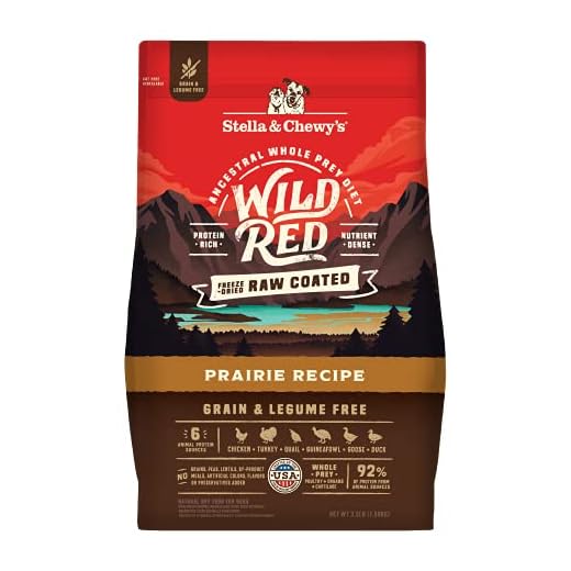 Stella & Chewy's Wild Red Dry Dog Food Raw Coated High Protein Grain & Legume Free Prairie Recipe, 3.5 lb. Bag
