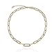 Gold Choker Necklaces for Women, Chunky Gold Chain Link Necklaces, Dainty Chain Link Necklaces with Pearls, 90s Rhinestones Link Chain Choker, Trendy for Jewelry, Gift for Women Girls (Rhinestones)