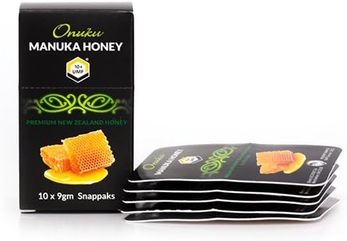 Onuku Premium New Zealand Manuka Honey UMF 10+ (MGO 264) 9g Snappacks (Box of 10)