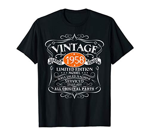 Vintage 1958 63rd Birthday Gift Men Women Original Design T-Shirt