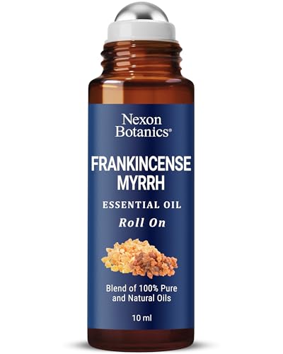 Frankincense & Myrrh Essential Oil Roll-On 10ml - 100% Pure, Natural & Prediluted Oil Blend for Aromatherapy & Skin Care - Nexon Botanics
