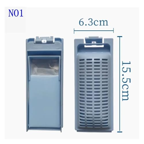 Filtro de lavadora compatible con Haier bolsa de malla 6,3x15,5 cm 2