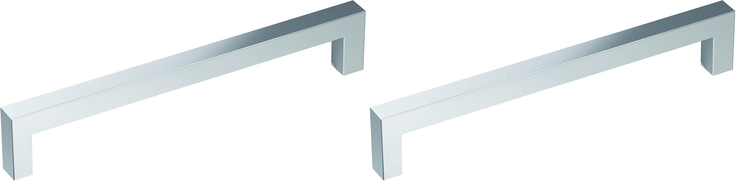 Amerock | Cabinet Pull | Polished Chrome | 6-5/16 inch (160 mm) Center-to-Center | Monument | 2 Pack | Drawer Pull | Drawer Handle | Cabinet Hardware