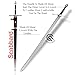 Qureshi Knifes Sword - Real with Long, Straight with Small Knife Blade - Sharp-Edged, Pointed End, Fixed Hilt Handle - Ideal for Swords Collection & Display with Scabbard