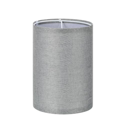 VIAPUICE Abat-jour tambour lin 5.5"x5.5"x7.9" gris
