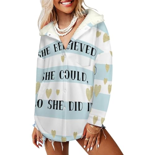 Veste polaire femme lettre cœur et sweat à capuche bleu clair