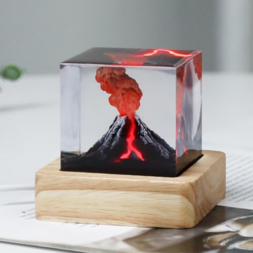 Veilleuses Volcaniques, Lampe À Lave À Éruption Volcanique Réaliste, Lampe À Lave En Résine, Lumière Ambiante, Veilleuse Volcanique Créative, Décoration De Pièce, Veilleuse De Bureau Pour Salon