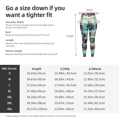Leggings con estampado retro para entrenar al aire libre con clima variable 5