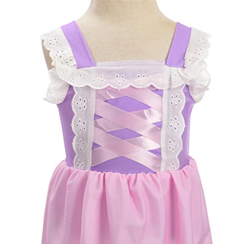 Dressy Daisy Girls Princess One Piece Swimsuit with Skirt Swimwear Swimming Bathing Suit Swim Wear Dress Up3