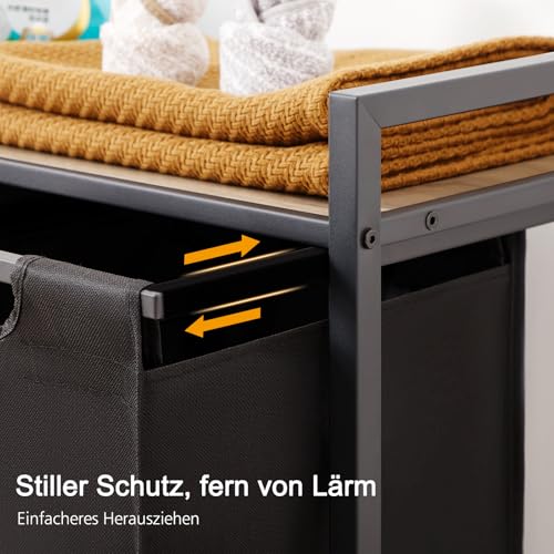 Panier à linge 3 compartiments amovibles pour stopper le désordre au sol - 6