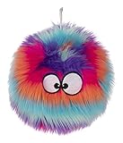 goDog Furballz with Chew Guard Technology Plush Dog Toy, Large, Cool Rainbow