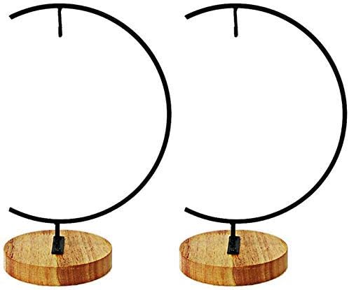 Vases 2PCS Miniature Landscape Bottle Holder Wooden Seat Home Outdoor Garden Flower Plant Glass Vase Rack