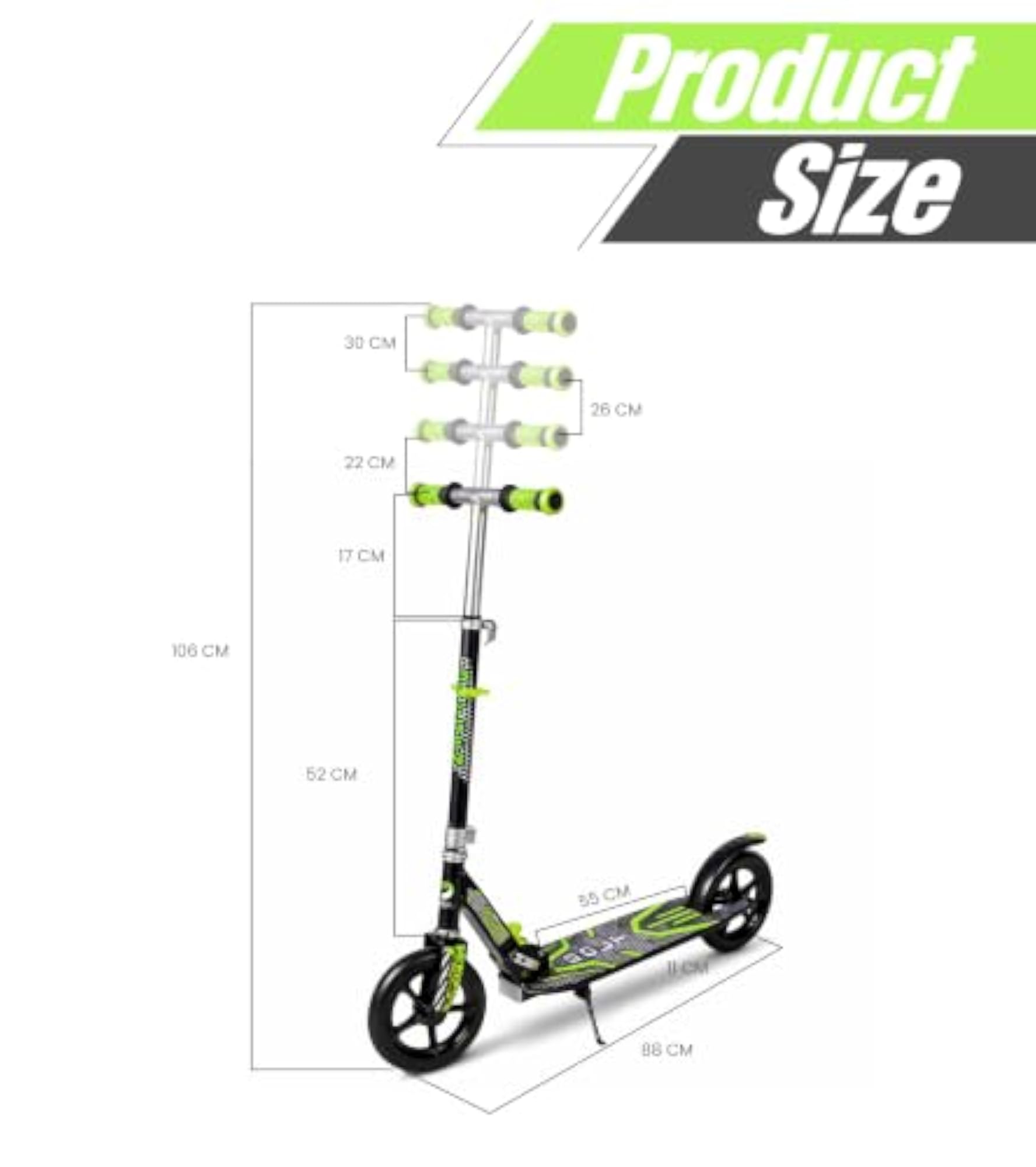 Kick Scooter for Kids with Adjustable Handlebars