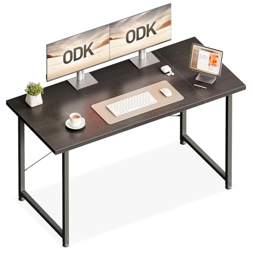 ODK Kleiner Schreibtisch, 120 × 48 cm, Computertisch, Bürotisch, Schwarz – Ansicht 1