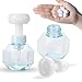 FORMIZON 2 Bottiglie Dispenser di Sapone Schiumogeno Fiore Schiuma, Flacone Schiumogeno, Flaconi Vuoti a Pompa, Pompe liquido in Schiumadi Sapone Lozione Schiuma Riutilizzabili Bagno da Viaggio (Blu)