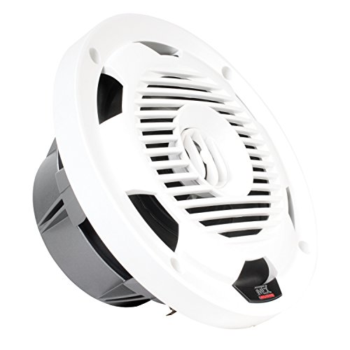 Image of MTX WET77-W Wet Series 75 Watt RMS 4 Ohm Coaxial Outdoor Marine Boat ATV UTV Speaker Pair with Weather Resistant Polypropylene Cones, Silicone Insulated Tinsel Leads, and ASA Plastic Grille, White