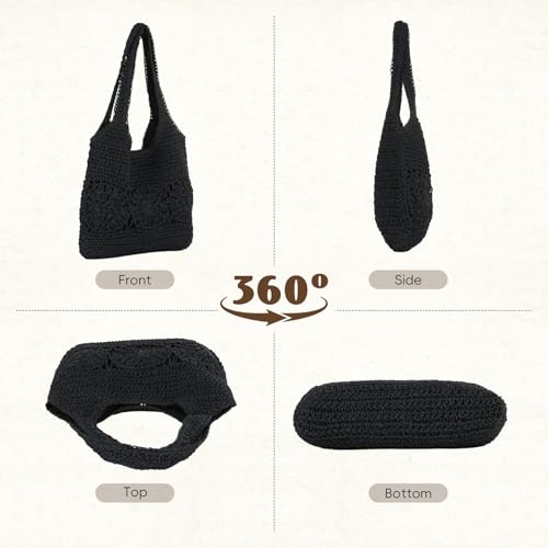 Bolso Tote de Paja para Playa Verano Mujer miniatura 4