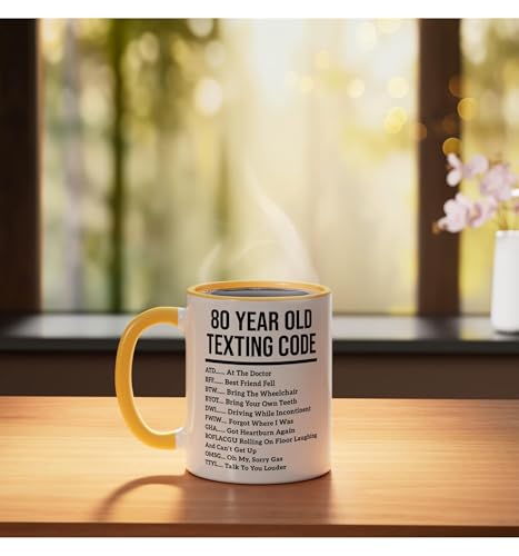 Taza cerámica humor cumpleaños 80 años 11 oz miniatura 3