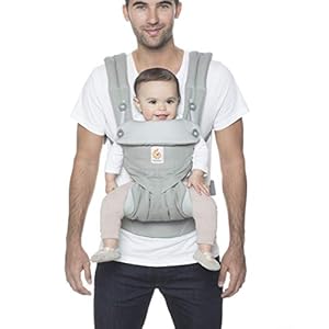 Ergobaby Babytrage Kleinkind bis 3 Jahre (5.5 bis 20 kg) grau Carrier 360 BC360PEARL / Ergonomische Babytragetasche für Rücken Bauch und Hüfte
