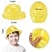 Sumind 48 Packs Construction Party Hats Kids Plastic Worker Helmet Bulk Toy for 3-8 Years Children Dress up Party Supplies(Yellow)