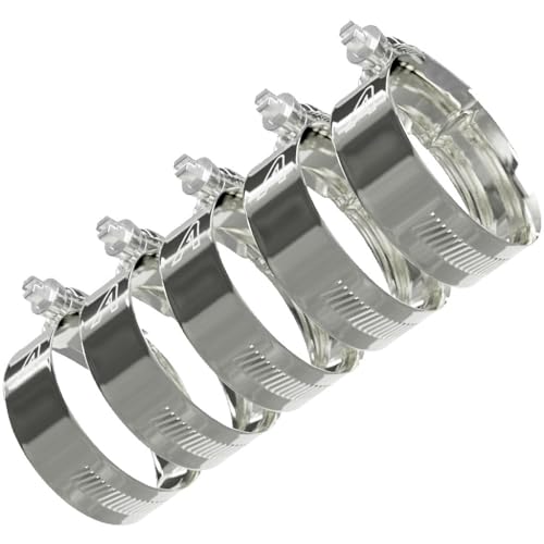 5 Pack - 85mm > 100mm Worm Drive Jubilee Type Hose Pipe Clips Zinc Plated