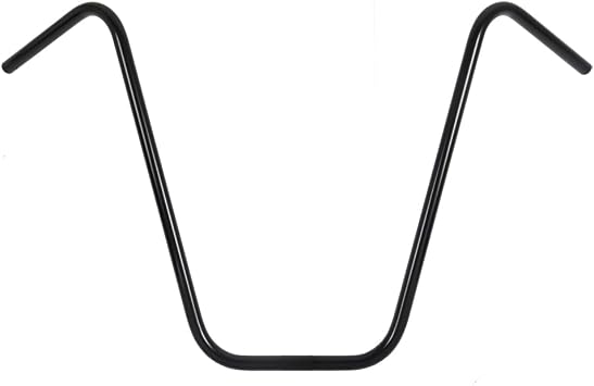 Genuine OG Lowrider Classic V Ape Rise Steel Handlebar 22.2mm Black, 22" | For Cruiser Chopper Bicycle Handlebar