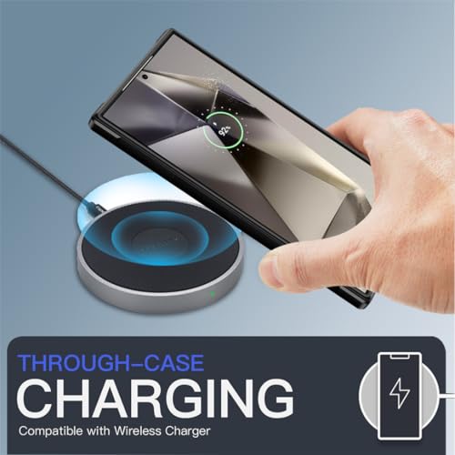 Étui magnétique S25 Ultra mat avec protection d'objectif pliable et design rigide premium - 6