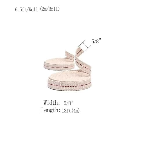 Ifppsae 5/8"Inch Flat Cotton Oil Lamp Wick Or Hurricane Lamp Oil Lamp Wicks For Oil Lamps Hurricane Lantern Kerosene Lantern And Oil Burners,Red Stitch 13Ft/ 2 Rolls thumb #1