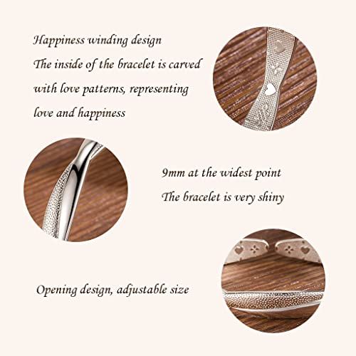 Sterling Silver Cuff Bracelets For Women, Handmade Bracelet For Women, Silver Bangle Bracelets For Women, Mothers Day Gifts, Valentines Day Gifts (Silver Cuff-3) #TOP1