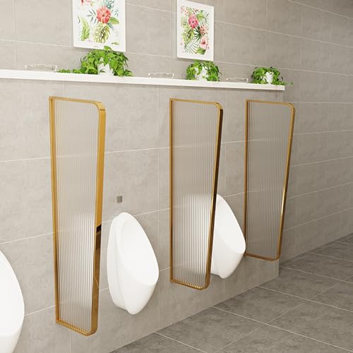 Cloison urinoir dorée lot de 2 pour résoudre le manque d'intimité en toilette