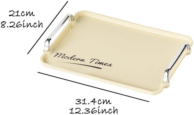 Miniatura 3 de 2 bandejas para mesa auxiliar (12.3 x 8.3 pulgadas), bandeja decorativa para servir, decoración de bandeja de mesa auxiliar, bandeja para servir