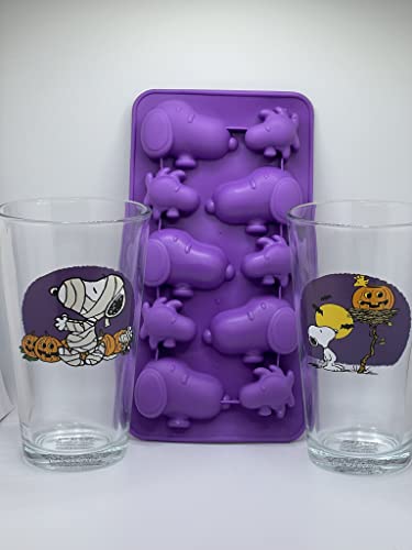 Set de 2 vasos con moldes de hielo Snoopy miniatura 4