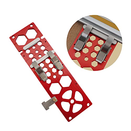CDIYTOOL 340 mm Spursägen-Vierkant, rot, rechtwinklig, Kreissägeführung, Winkelanschlag, kompatibel mit Makita Führungsschiene