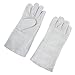 Srliya 1 Pair Welding Gloves 35cm High Temperature Separate Fingers Hot Proof Mitts Tool for Working