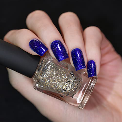 Ilnp Party Popper - Gold And Silver Metallic Flakie Topper Nail Polish #TOP6