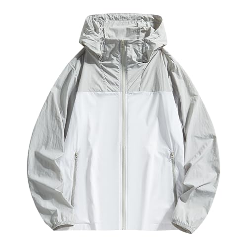 Mens UPF 50+ Sun Protection Shirts Hooded Long Sleeve SPF Quick Dry for Fishing Hiking and Outdoor Casual Daily Shirt