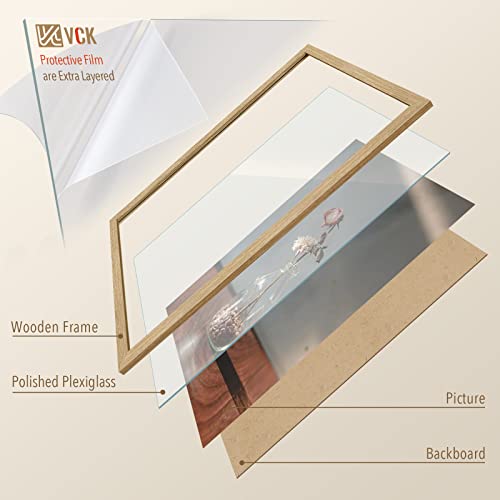 Vck 20X30 Oak Wood Frame For Poster & Picture, Natural Solid Wood Photo Frames Set Of 3, Wall Gallery Frame #TOP4