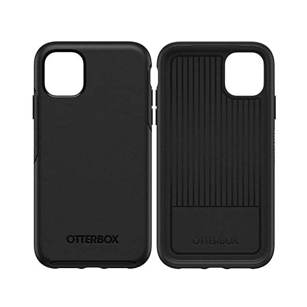 OtterBox iPhone 11 Symmetry Series Case – Black, Ultra-Sleek, Wireless Charging Compatible, Raised Edges Protect Camera & Screen