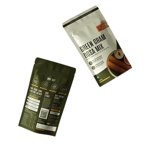 BATTERCRAFT Green Gram Dosa Mix – High Protein Instant Breakfast Mix | Healthy & Tasty South Indian Dosa Batter | Gluten-Free, Natural & Easy to Cook | PACK OF 4