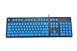 Keyboard Cover for Dell KB212-B, Dell 2GR91, Dell 4G481 Slim USB 104-Key Keyboard, Dell KB212-B Keyboard Skin Protector - Blue