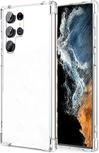 Samsung galaxy S22 Ultra Phone Case, Folmecket Shockproof Crystal Clear Hard Bumper Slim Protective Phone for Galaxy S22 Ultra 5G Case 6.8" (S22 Ultra 5G Clear)