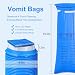 150 Pack Leak-Proof Vomit Bags Disposable with Twist Ties, 1000ml Capacity, Hospital Grade, for Motion Sickness, Travel, Car, Airplane, Pregnancy, Kids & Adults