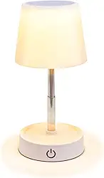 Abajur de Mesa LED Moderno, Luminária Retrátil Para Quarto, Luz Amarela Quente Para Sono e Ambientes, Touch Brilho Ajustavél