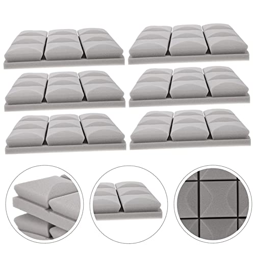SHOWERORO 6pcs Cojín Acústico Almohadilla de Aislamiento Sonoro Alfombrillas Ignífugas Cabeza de Hongo para Hogar miniatura 4