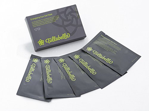 Eye Gel Mask For Puffy Eyes and Dark Circles - Natural, Hydrating, and Anti-Aging Ingredients To Also Reduce Appearance of Bags, Crow's Feet, Wrinkles & Fine Lines - 5 Bamboo Charcoal Fiber Masks