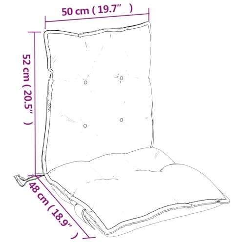 Coussin de chaise imperméable et anti-glissement vidaXL