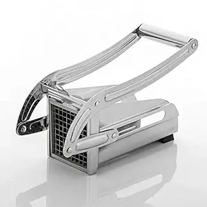 Premium French Fries Maker Stainless Steel Potato Chipser with 2 Blade 64 Hole Cutter Machine -Home & Kitchen