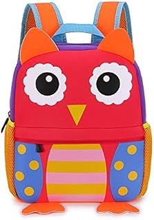 BOSSTER Toddler Backpack Waterproof Children's School Bag 3D Cute Animal Design Daypack for Preschool Kindergarten School Travel for 1-5 Years Old Owl